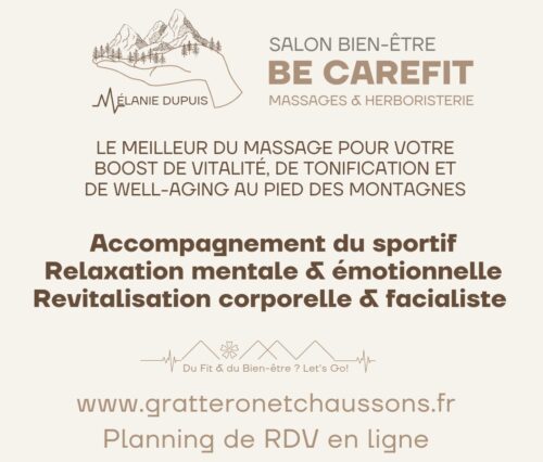 Logo salon bien-être be carefit en ariège. Massages et herboristerie.